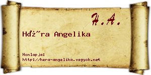 Héra Angelika névjegykártya